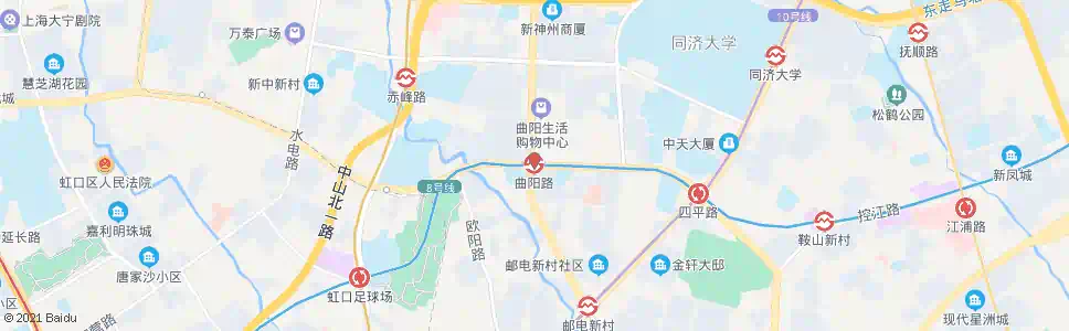上海曲阳路站_公交站地图_上海公交_妙搜公交查询2025