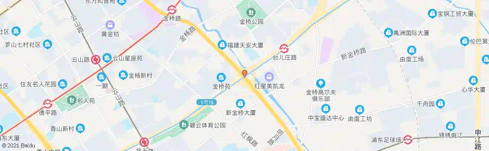 上海杨高中路金桥路_公交站地图_上海公交_妙搜公交查询2025