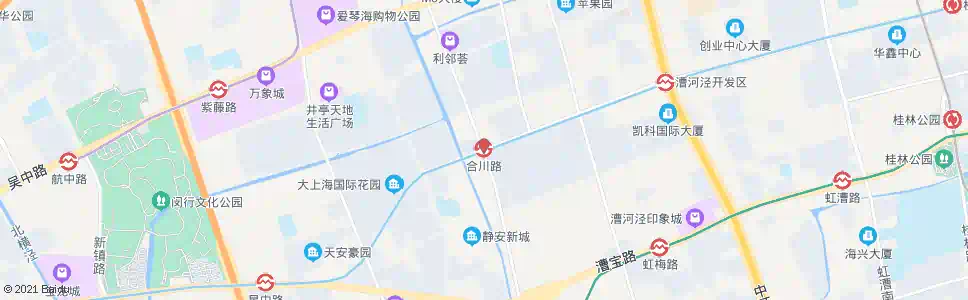 上海宜山路合川路_公交站地图_上海公交_妙搜公交查询2025