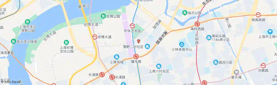 上海雪野路上南路_公交站地图_上海公交_妙搜公交查询2025