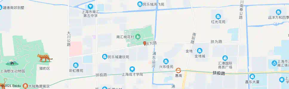 上海拱为路北门路_公交站地图_上海公交_妙搜公交查询2025