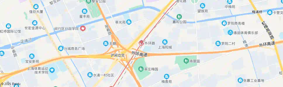 上海沿江路外环路_公交站地图_上海公交_妙搜公交查询2025