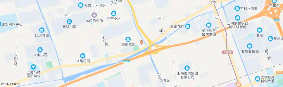 上海花王路北松公路_公交站地图_上海公交_妙搜公交查询2025