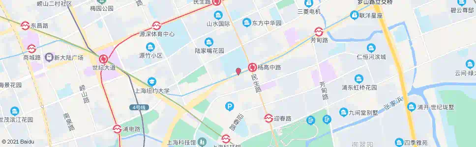 上海杨高中路杨源路_公交站地图_上海公交_妙搜公交查询2025