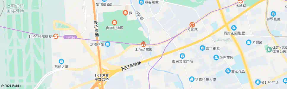 上海上海动物园_公交站地图_上海公交_妙搜公交查询2025