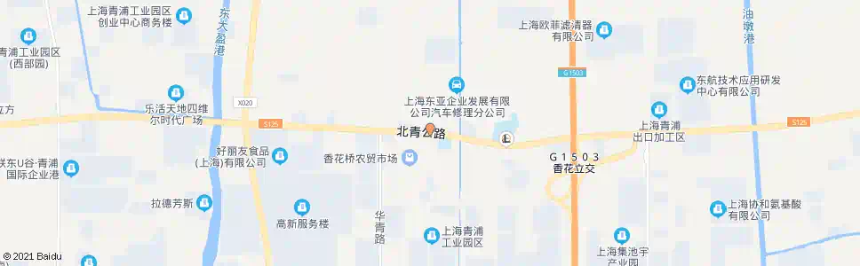 上海北青公路香花桥_公交站地图_上海公交_妙搜公交查询2025