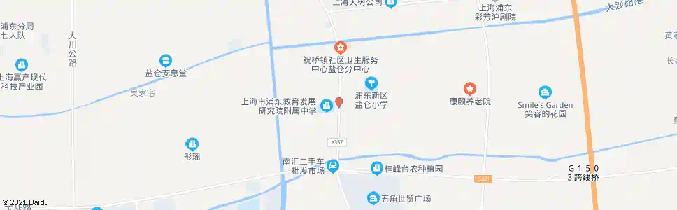 上海盐仓中学_公交站地图_上海公交_妙搜公交查询2025