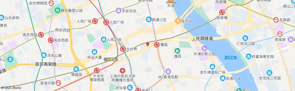 上海福建南路人民路_公交站地图_上海公交_妙搜公交查询2025