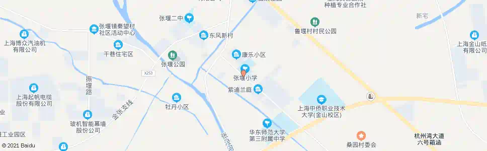 上海张堰中心小学(招呼站)_公交站地图_上海公交_妙搜公交查询2025
