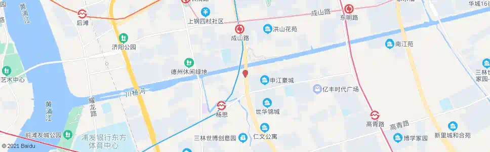 上海杨新东路上南路_公交站地图_上海公交_妙搜公交查询2025