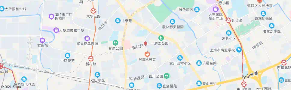 上海宜川路新村路_公交站地图_上海公交_妙搜公交查询2025