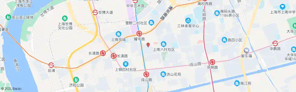 上海上南二村_公交站地图_上海公交_妙搜公交查询2025