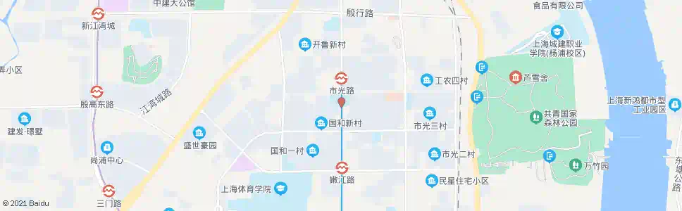上海中原路市光路_公交站地图_上海公交_妙搜公交查询2025