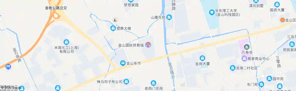 上海金山国际贸易城_公交站地图_上海公交_妙搜公交查询2025