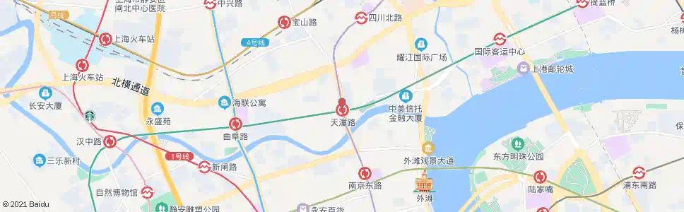 上海天潼路站_公交站地图_上海公交_妙搜公交查询2025