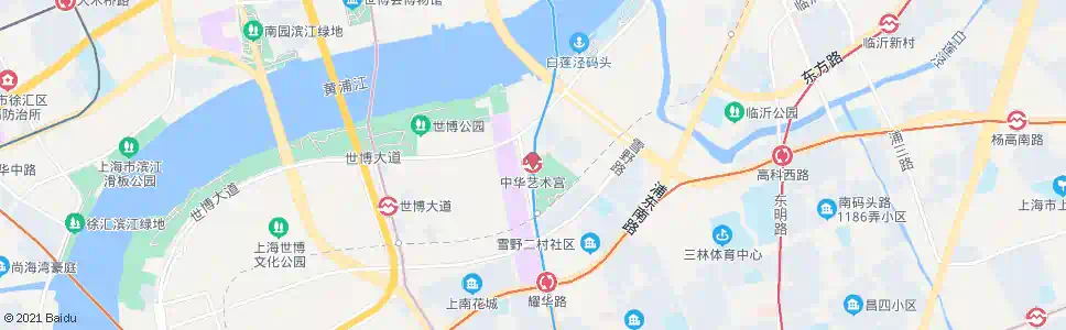 上海中华艺术宫站_公交站地图_上海公交_妙搜公交查询2025