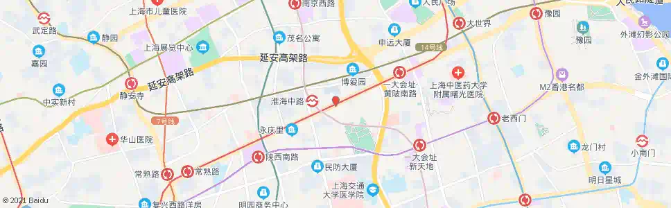 上海淮海中路思南路_公交站地图_上海公交_妙搜公交查询2025