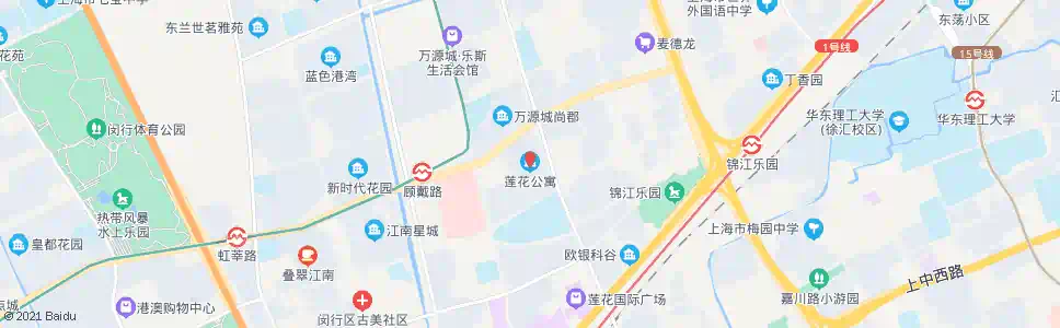 上海莲花公寓_公交站地图_上海公交_妙搜公交查询2025