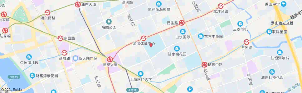 上海羽山路源深路(浦东体育公园)_公交站地图_上海公交_妙搜公交查询2025
