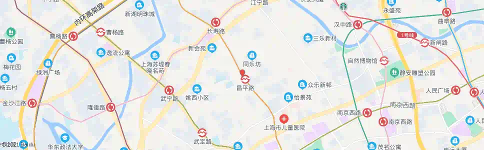 上海昌平路常德路_公交站地图_上海公交_妙搜公交查询2025
