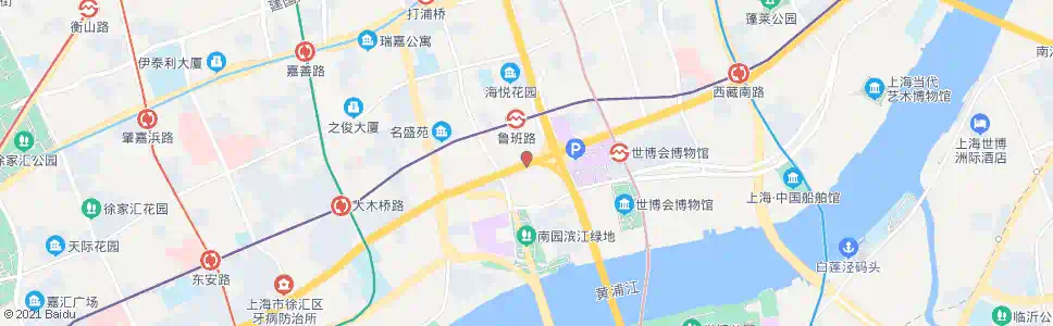 上海打浦路中山南一路_公交站地图_上海公交_妙搜公交查询2025