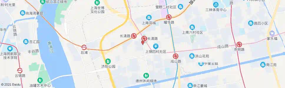 上海昌里路长清路_公交站地图_上海公交_妙搜公交查询2025