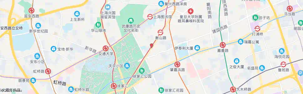 上海衡山路高安路_公交站地图_上海公交_妙搜公交查询2025