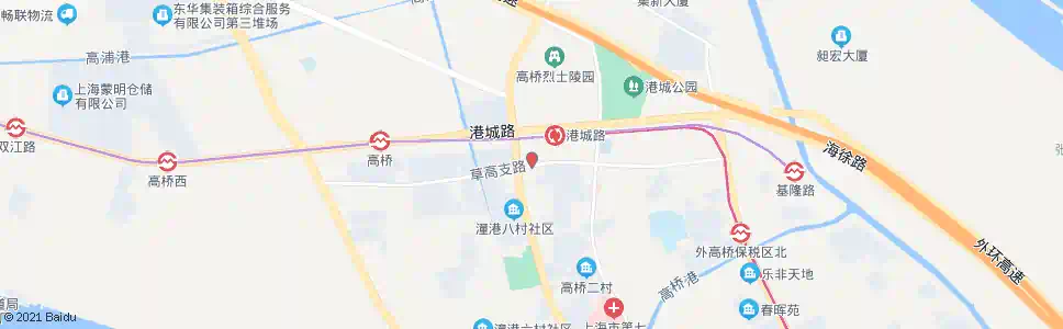 上海港城路站_公交站地图_上海公交_妙搜公交查询2025