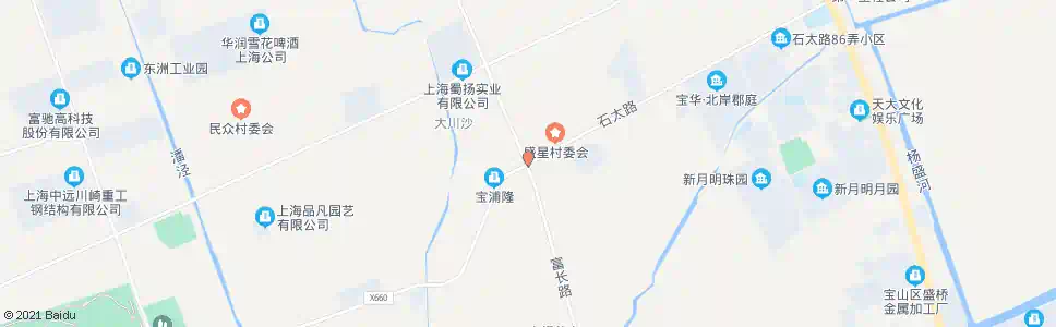 上海盛星村_公交站地图_上海公交_妙搜公交查询2025