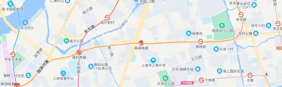 上海华绣路杨高南路_公交站地图_上海公交_妙搜公交查询2025