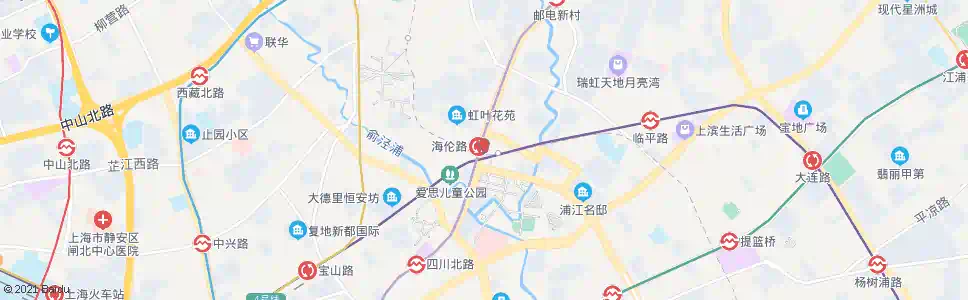 上海海伦路站_公交站地图_上海公交_妙搜公交查询2025