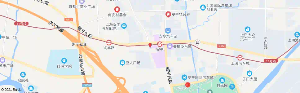 上海公交安亭站_公交站地图_上海公交_妙搜公交查询2025