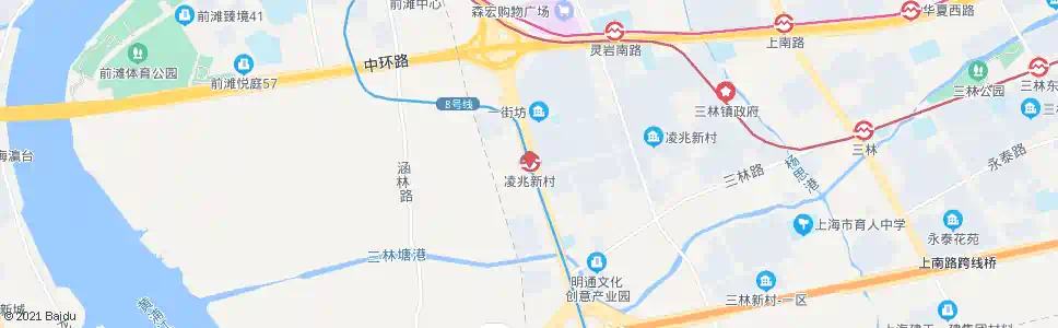 上海长清路凌兆新村_公交站地图_上海公交_妙搜公交查询2025