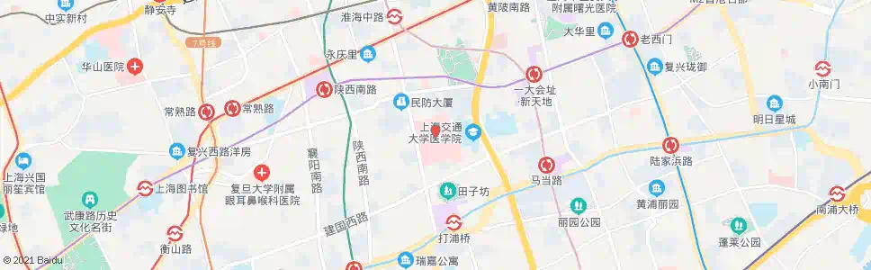 上海瑞金医院_公交站地图_上海公交_妙搜公交查询2025