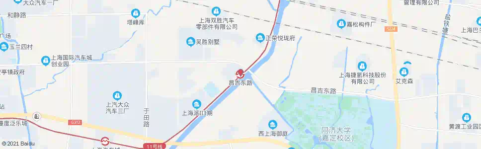上海昌吉东路站_公交站地图_上海公交_妙搜公交查询2025