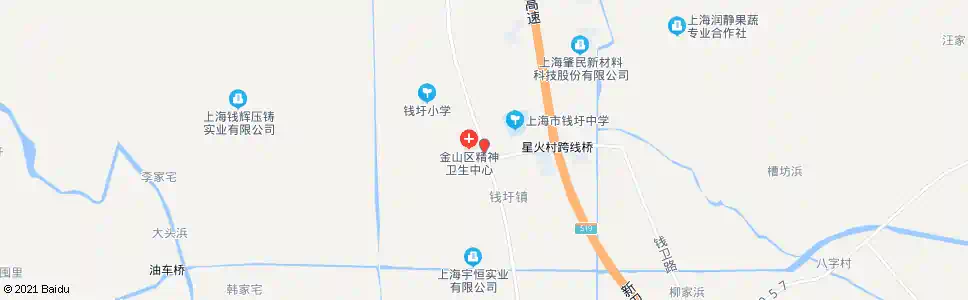 上海星火村委_公交站地图_上海公交_妙搜公交查询2025