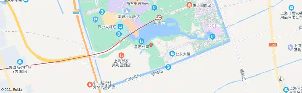 上海迪士尼乐园酒店站_公交站地图_上海公交_妙搜公交查询2025