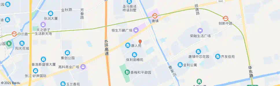 上海唐镇路唐安路_公交站地图_上海公交_妙搜公交查询2025