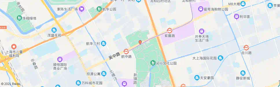 上海吴中路航中路_公交站地图_上海公交_妙搜公交查询2025