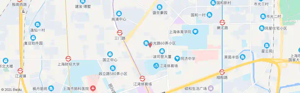 上海市光路政治路_公交站地图_上海公交_妙搜公交查询2025