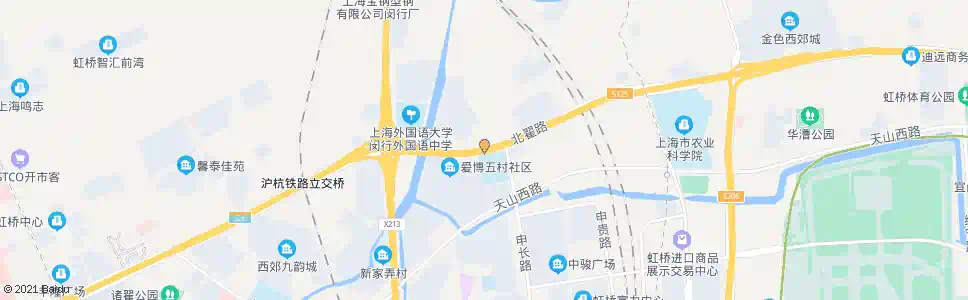 上海北翟路申长路_公交站地图_上海公交_妙搜公交查询2025
