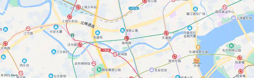 上海曲阜路站_公交站地图_上海公交_妙搜公交查询2025