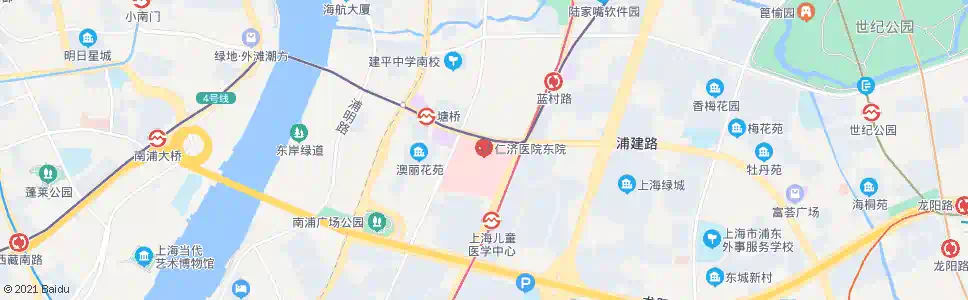 上海浦建路东方路(仁济东院)_公交站地图_上海公交_妙搜公交查询2025