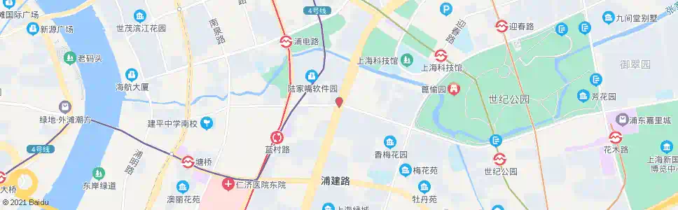 上海花木路杨高南路_公交站地图_上海公交_妙搜公交查询2025