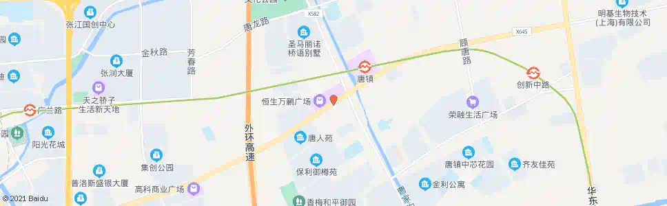 上海高科中路唐安路_公交站地图_上海公交_妙搜公交查询2025