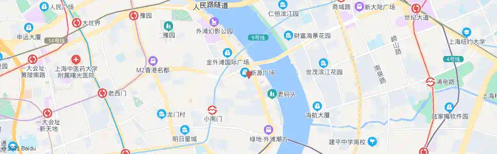 上海白渡路中山南路_公交站地图_上海公交_妙搜公交查询2025