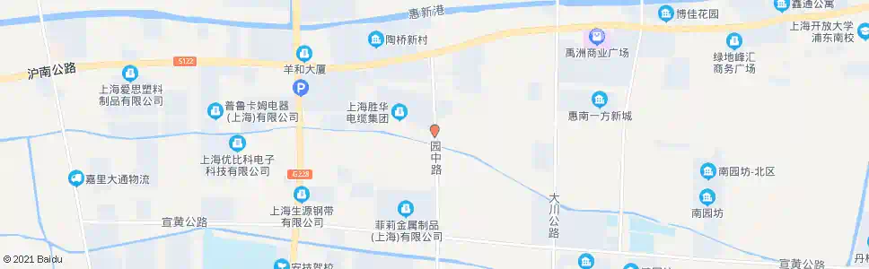 上海园中路_公交站地图_上海公交_妙搜公交查询2025