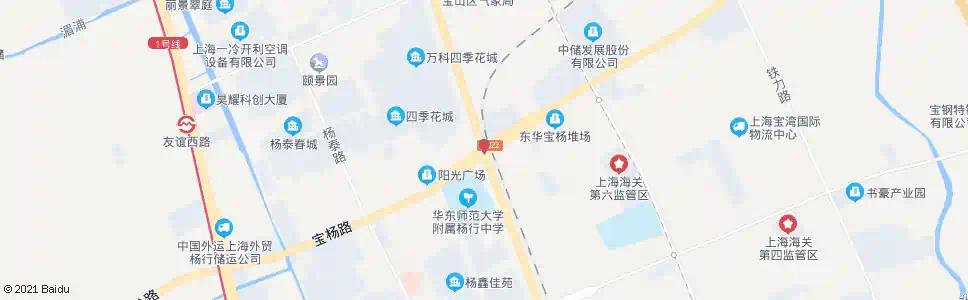 上海江杨北路宝杨路_公交站地图_上海公交_妙搜公交查询2025