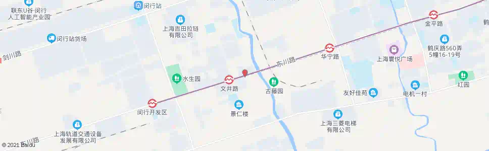 上海东川路文井路_公交站地图_上海公交_妙搜公交查询2025