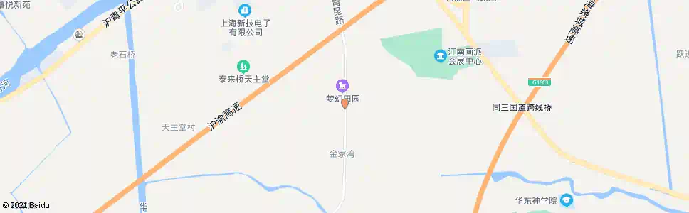 上海青昆路金家村南站_公交站地图_上海公交_妙搜公交查询2025